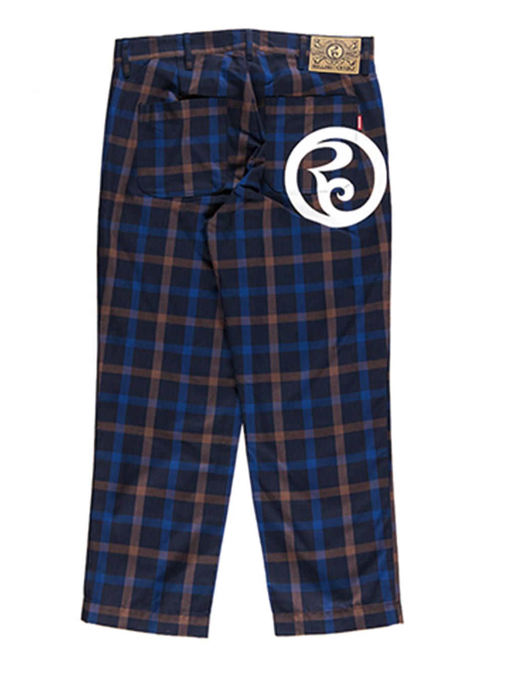 WIDE CHECK-PANTS