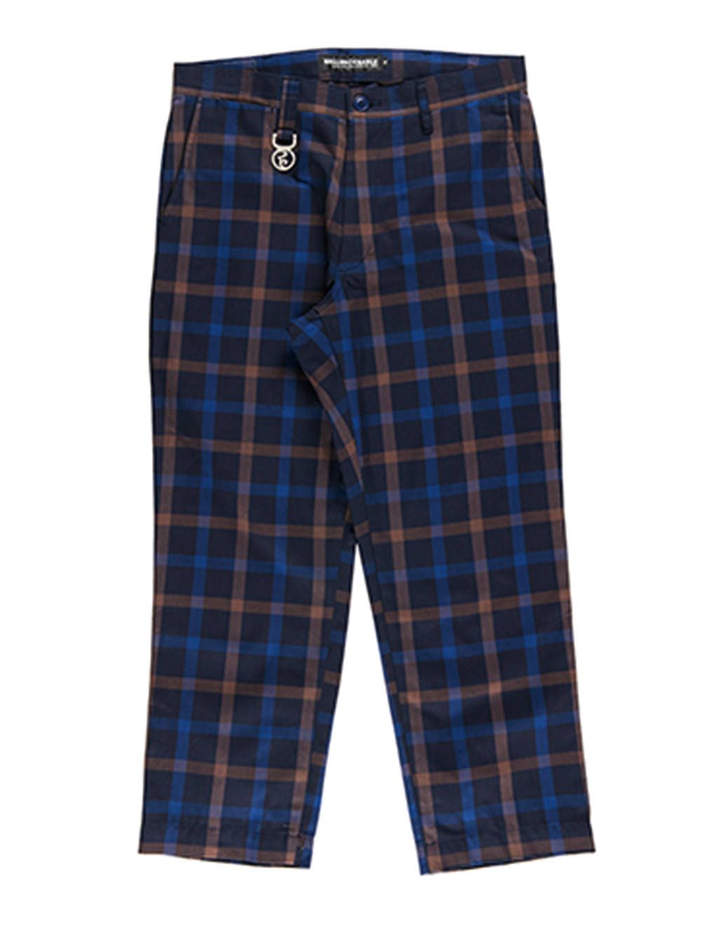 WIDE CHECK-PANTS