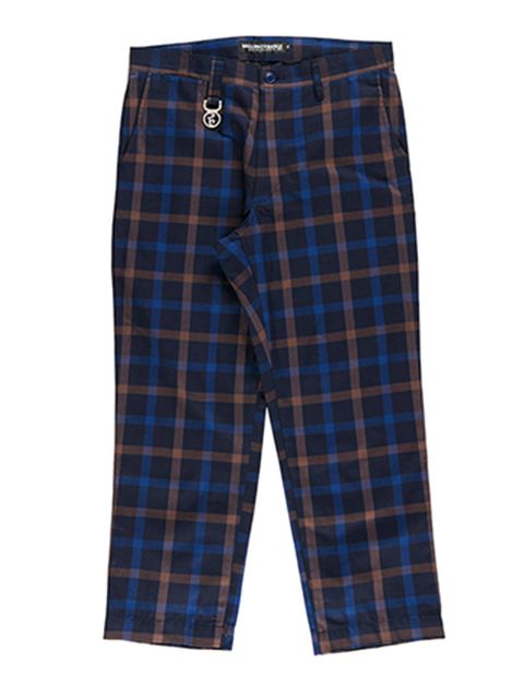 WIDE CHECK-PANTS