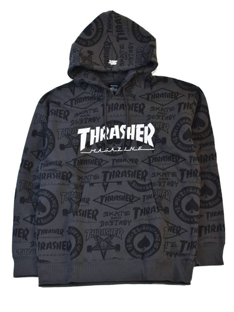 THRASHER×STARTER BLACK LABEL ALLOVER HOODIE