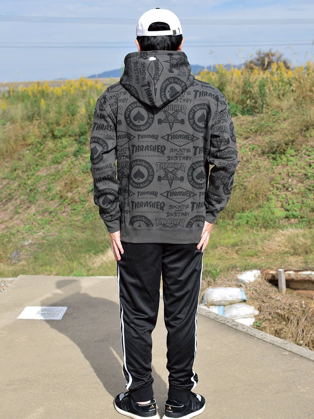 THRASHER×STARTER BLACK LABEL ALLOVER HOODIE