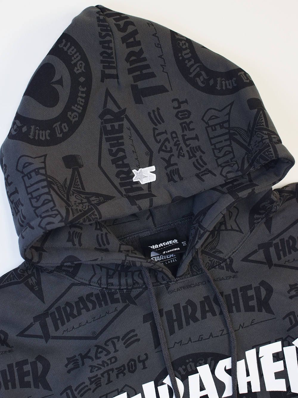 THRASHER×STARTER BLACK LABEL ALLOVER HOODIE
