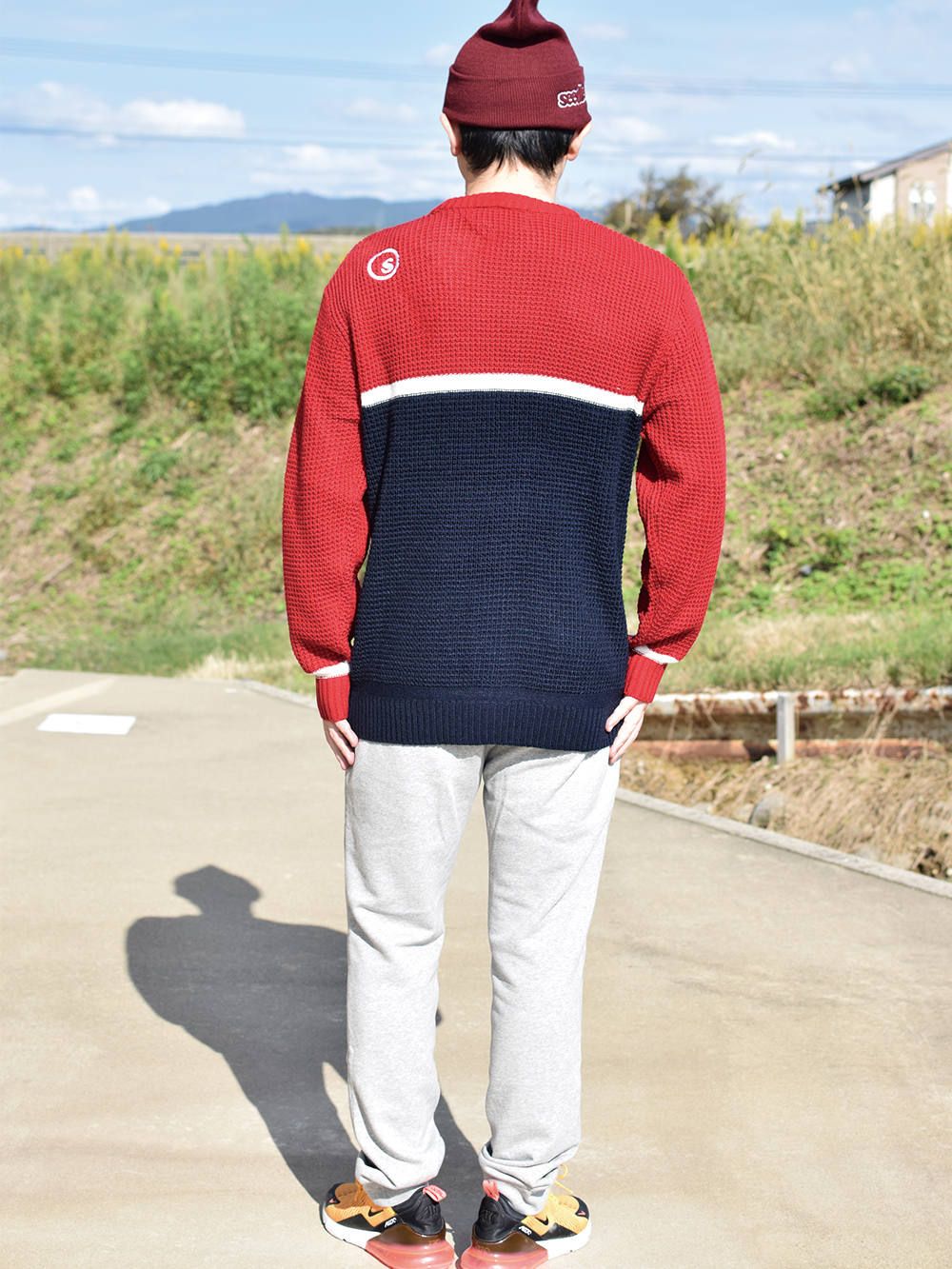 sd 2 tone color knit