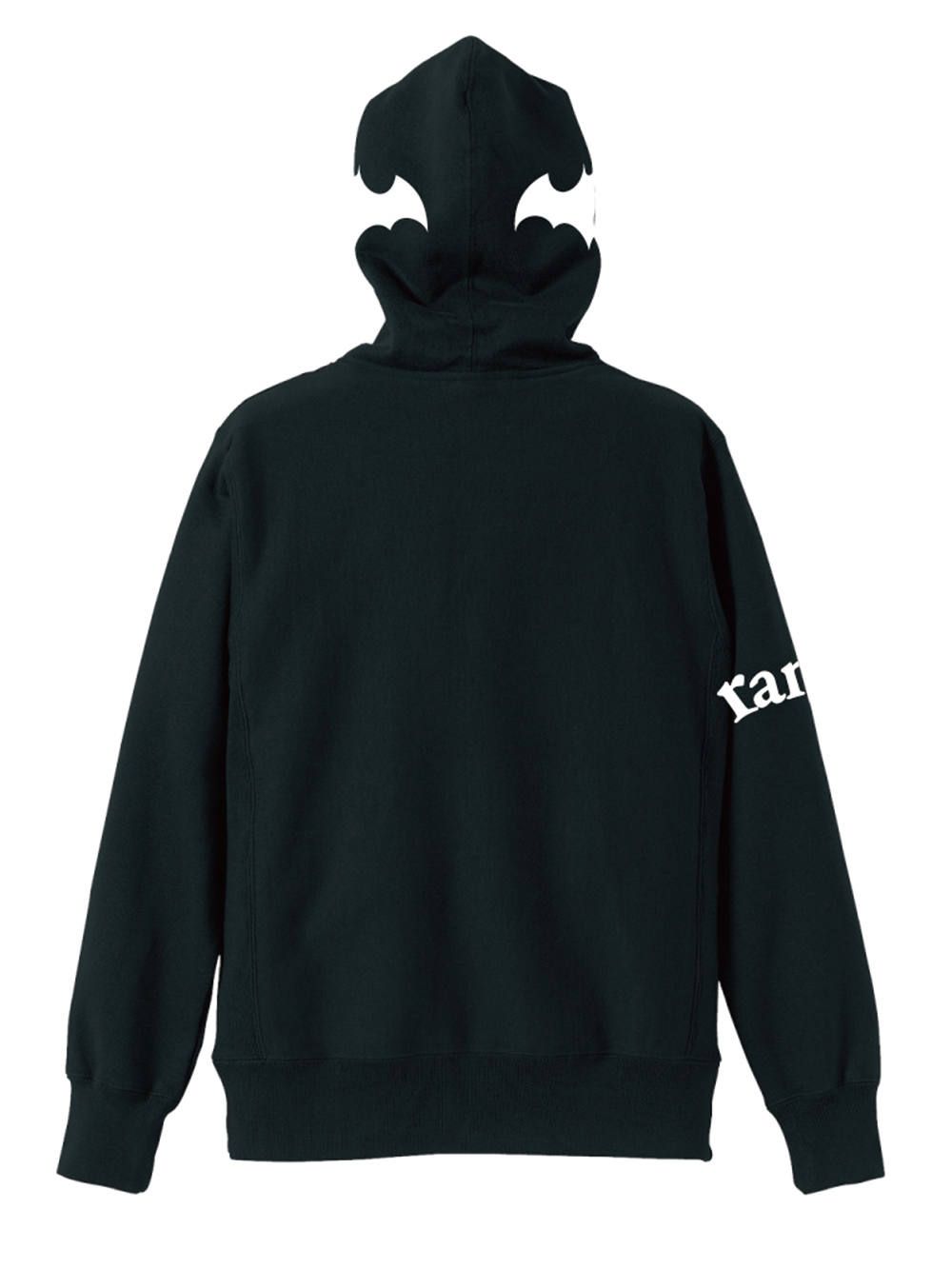 rg bat print zip hoody