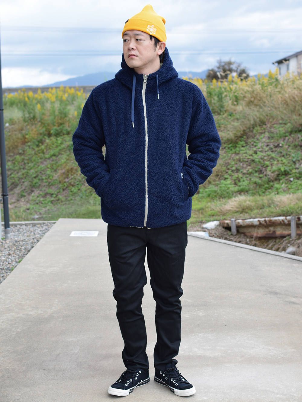 rg reversible boa hoody jkt