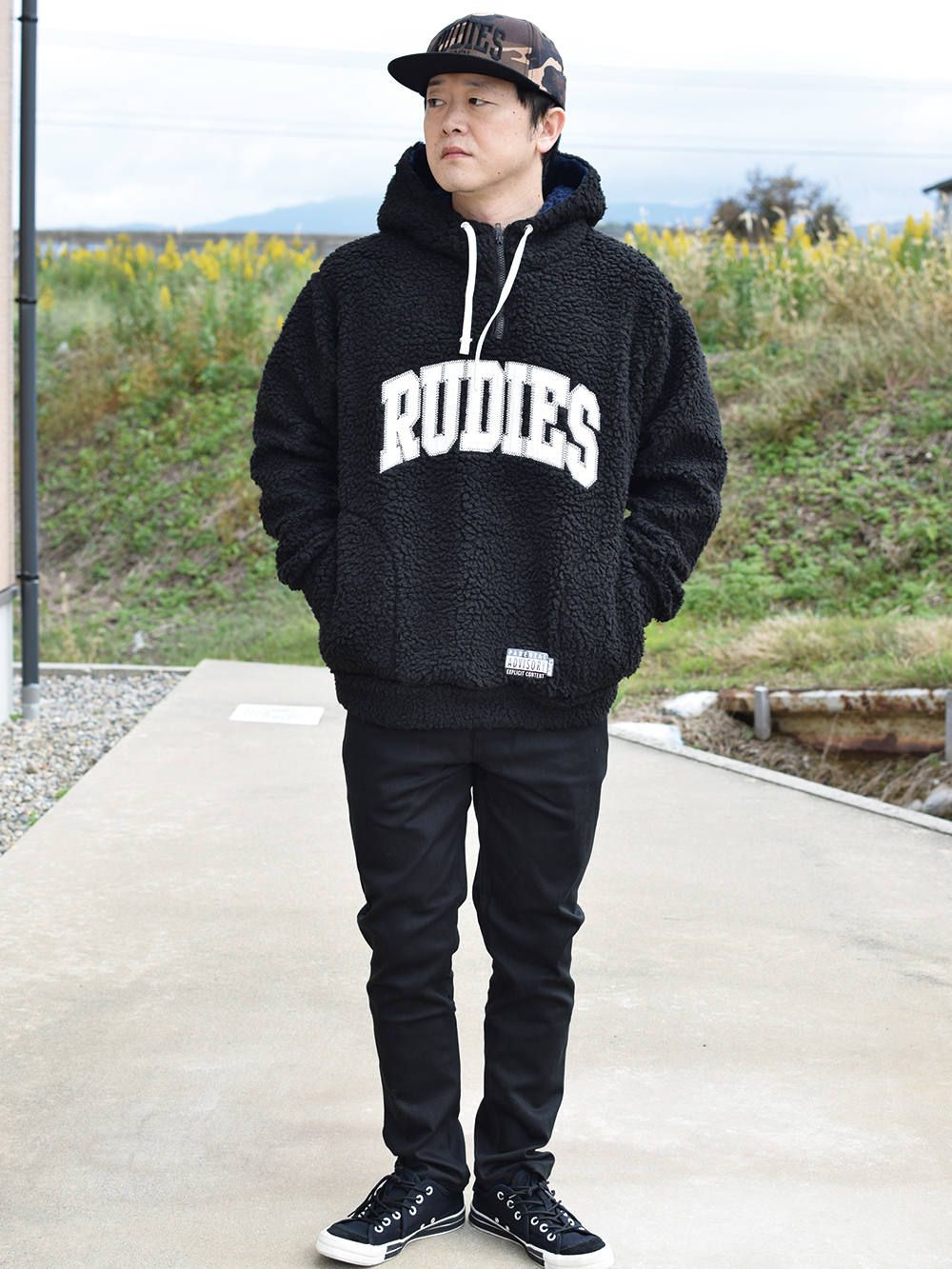COLLEGE BOA HALF-ZIPHOOD