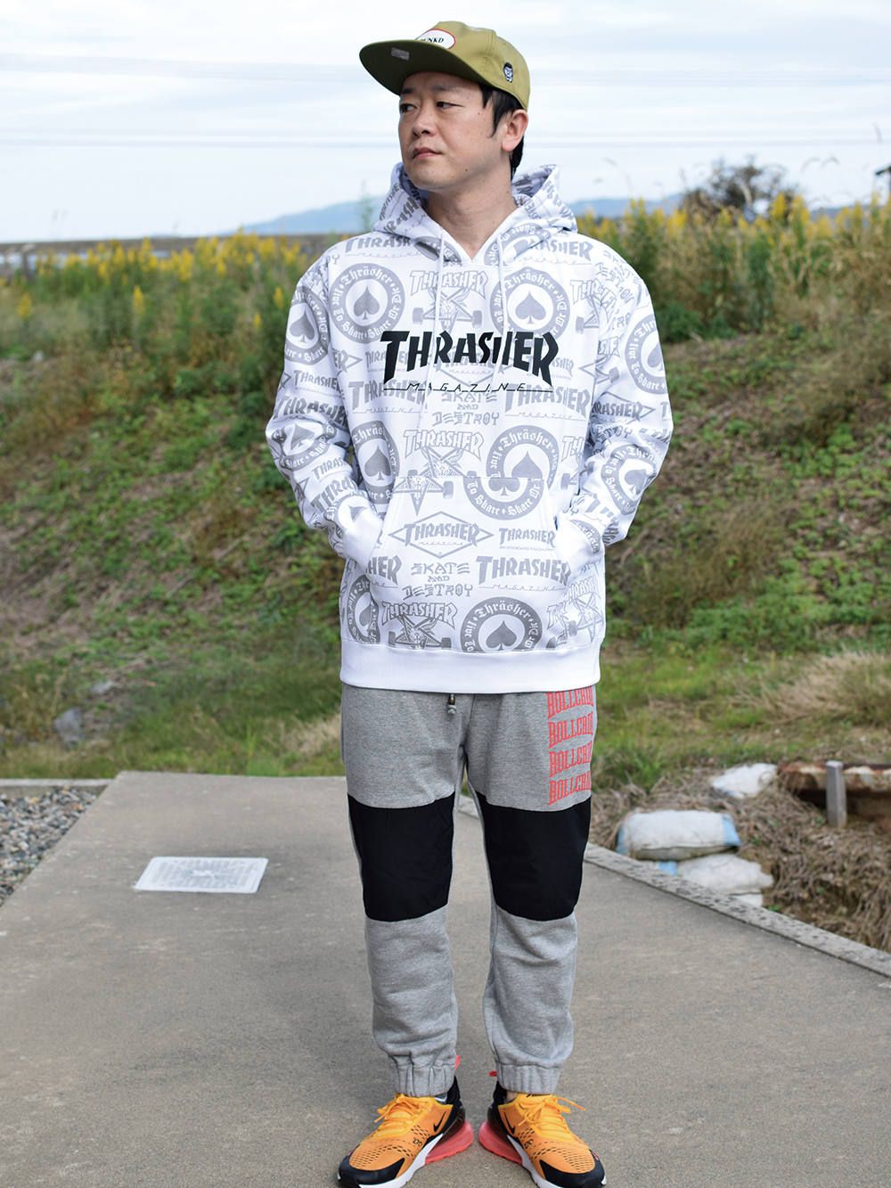 THRASHER×STARTER BLACK LABEL ALLOVER HOODIE