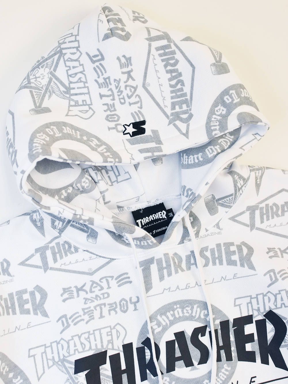 THRASHER×STARTER BLACK LABEL ALLOVER HOODIE