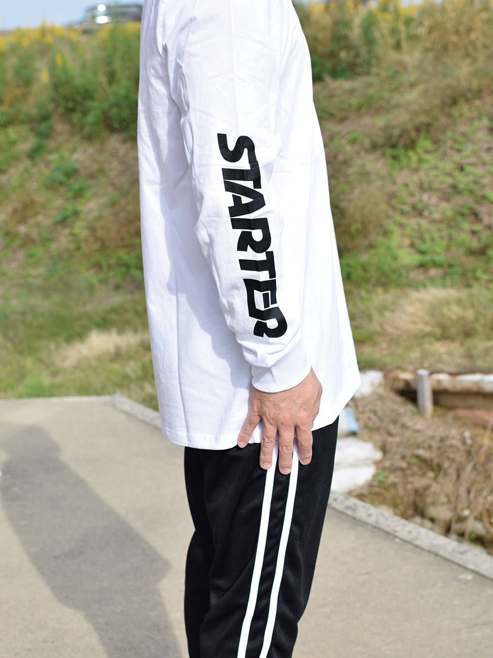 THRASHER×STARTER BLACK LABEL L/S T