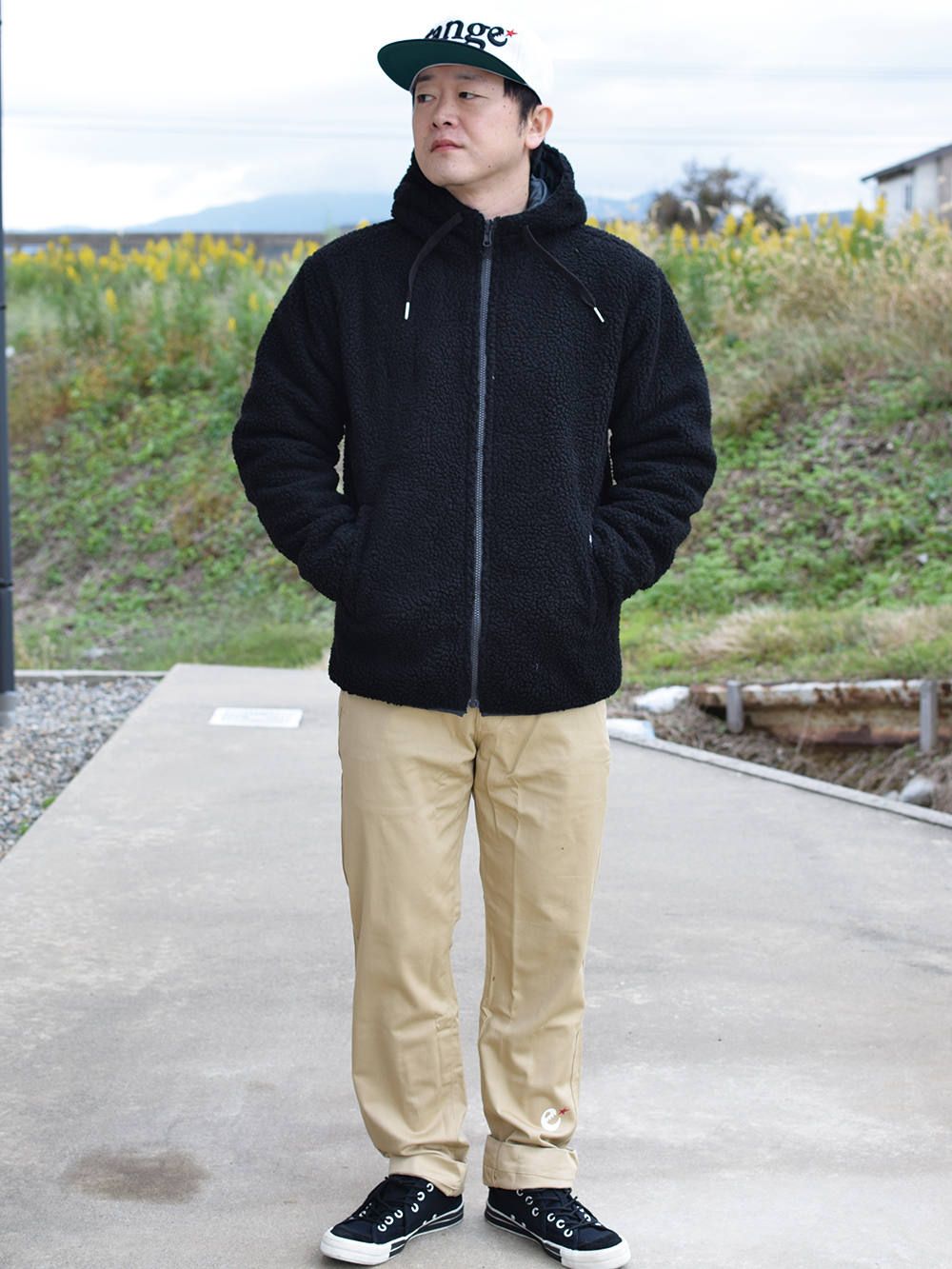 rg reversible boa hoody jkt