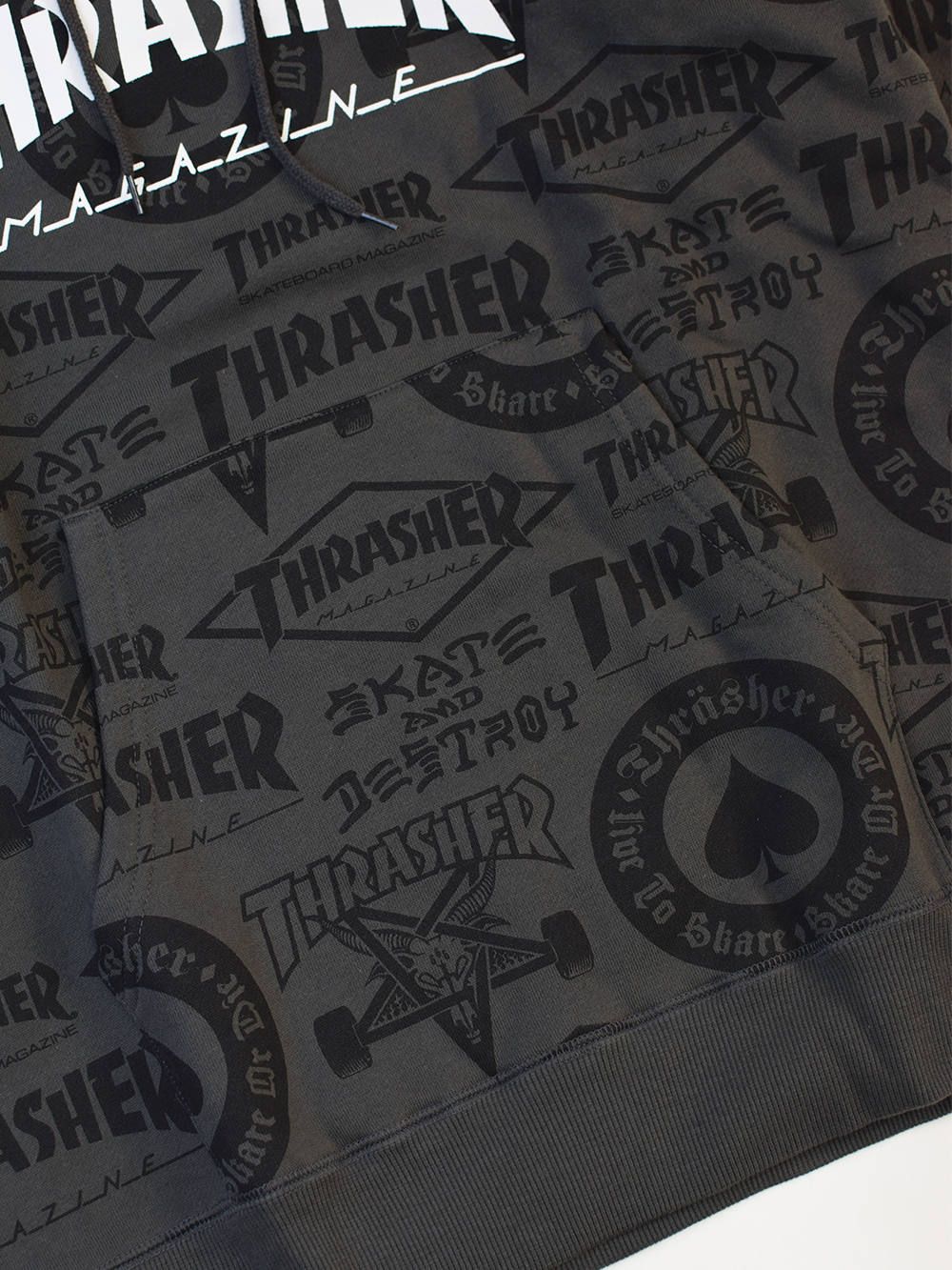 THRASHER×STARTER BLACK LABEL ALLOVER HOODIE