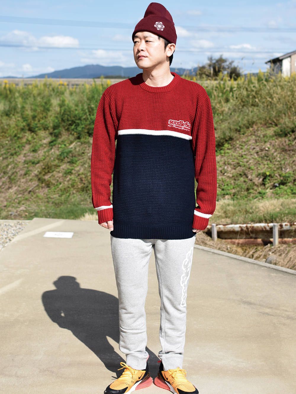 sd 2 tone color knit