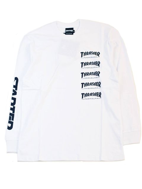 THRASHER×STARTER BLACK LABEL L/S T