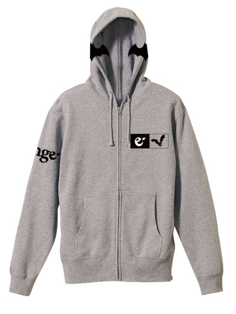 rg bat print zip hoody