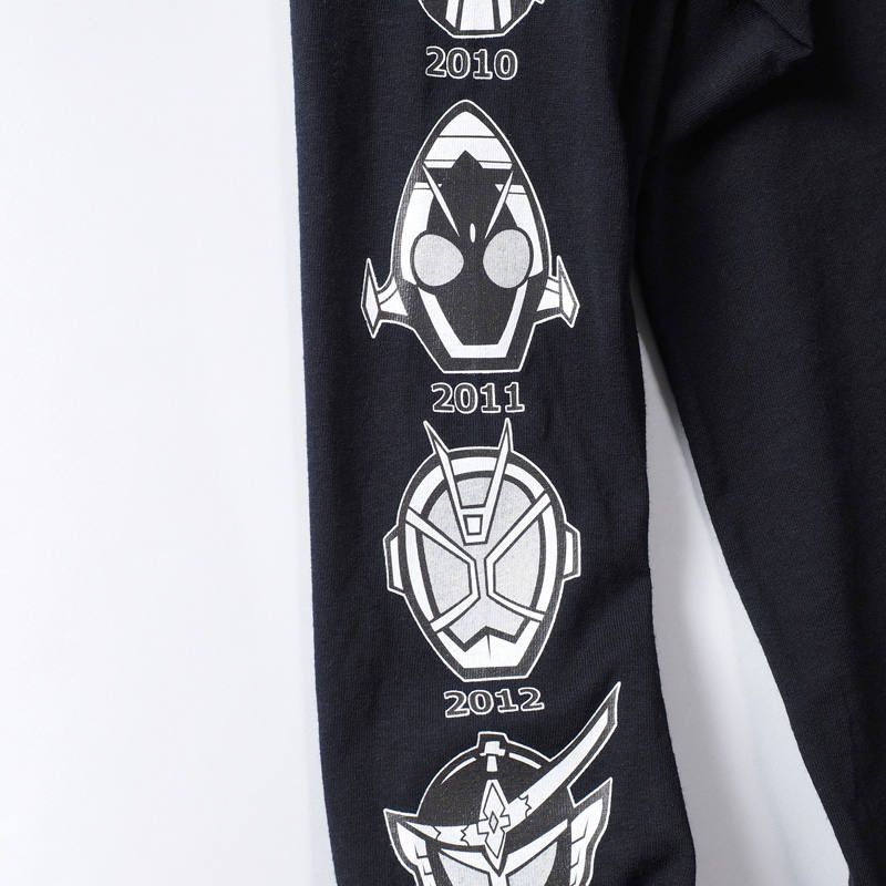 [PDSx仮面ライダー] 平成ライダー顔ロンTEE(2009〜2018ver.)