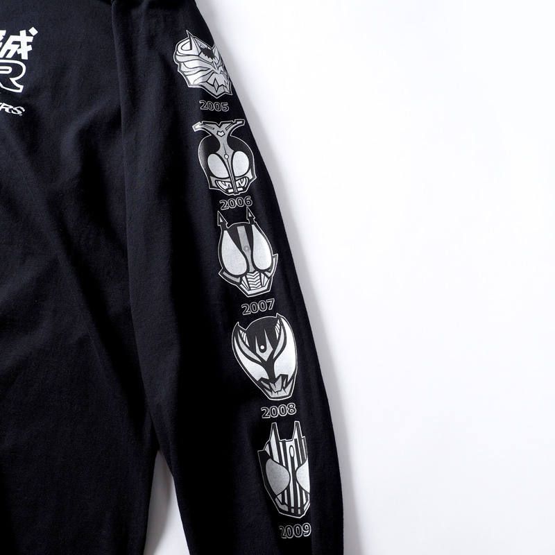 [PDSx仮面ライダー] 平成ライダー顔ロンTEE(2000〜2009ver.)