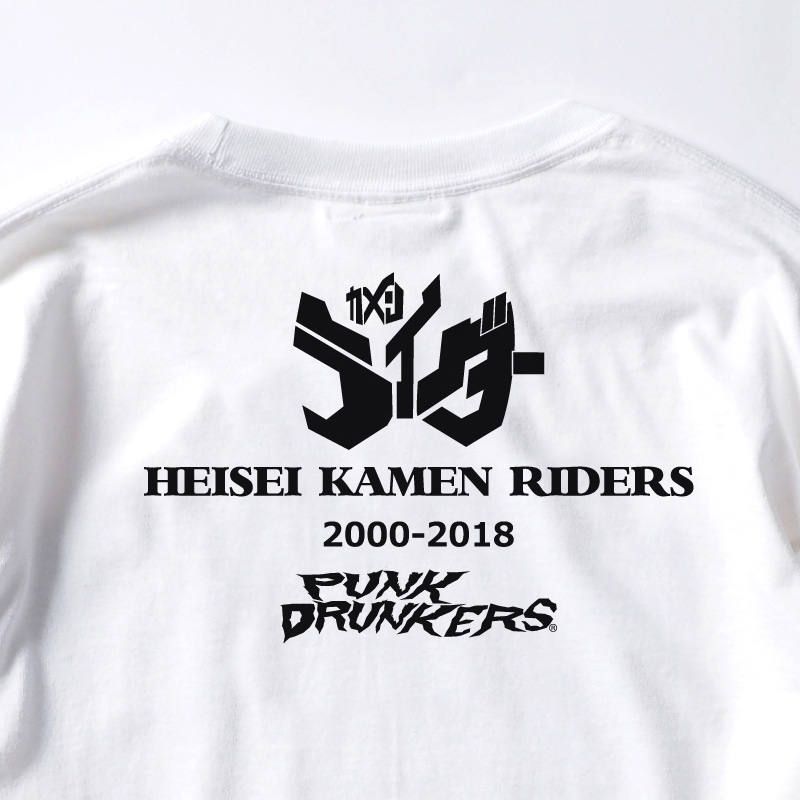 [PDSx仮面ライダー] 平成ライダー顔ロンTEE(2009〜2018ver.)