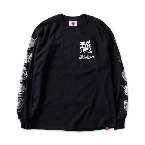 [PDSx仮面ライダー] 平成ライダー顔ロンTEE(2009〜2018ver.)