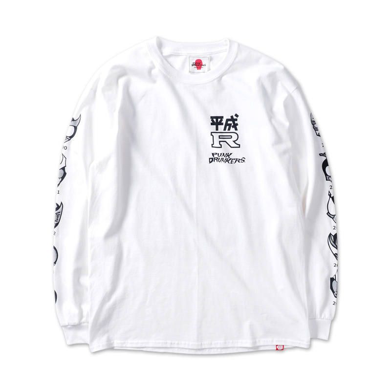 [PDSx仮面ライダー] 平成ライダー顔ロンTEE(2000〜2009ver.)