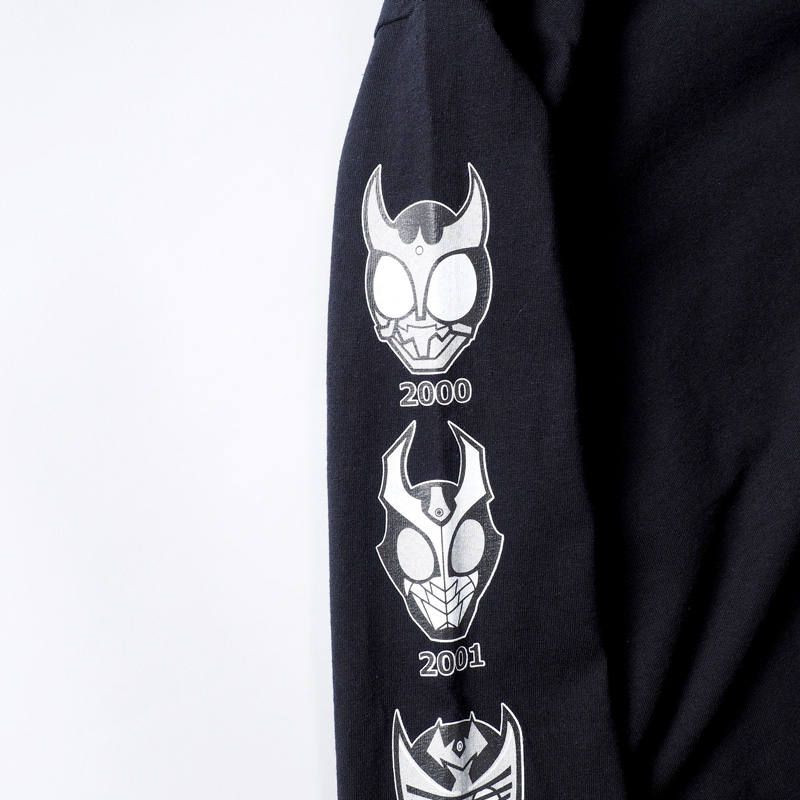 [PDSx仮面ライダー] 平成ライダー顔ロンTEE(2000〜2009ver.)