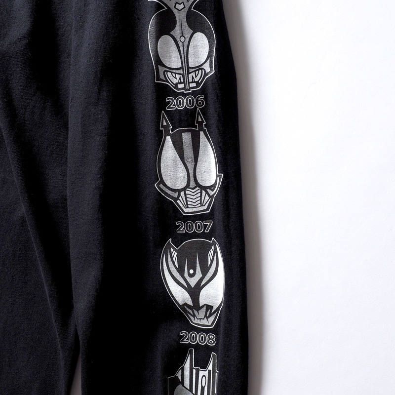 [PDSx仮面ライダー] 平成ライダー顔ロンTEE(2000〜2009ver.)
