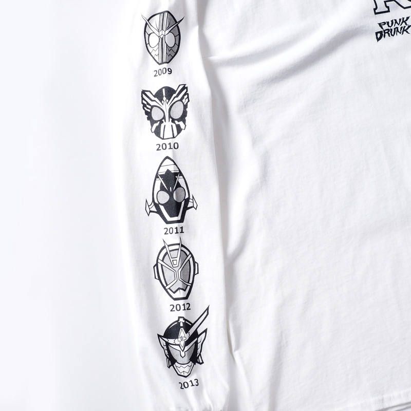 [PDSx仮面ライダー] 平成ライダー顔ロンTEE(2009〜2018ver.)