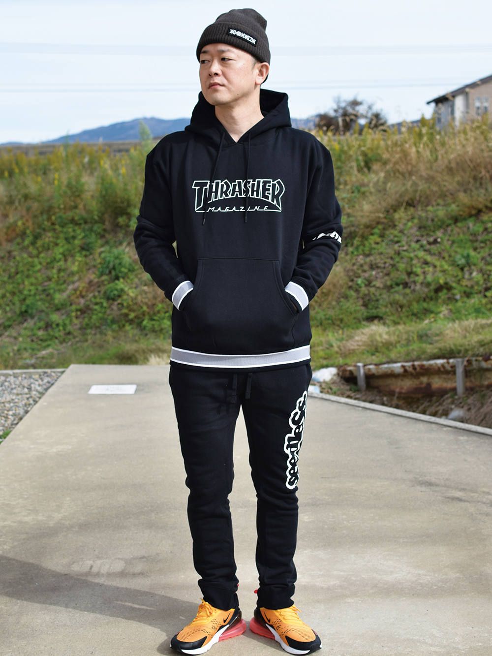 THRASHER×STARTER BLACK LABEL LINE HOODIE