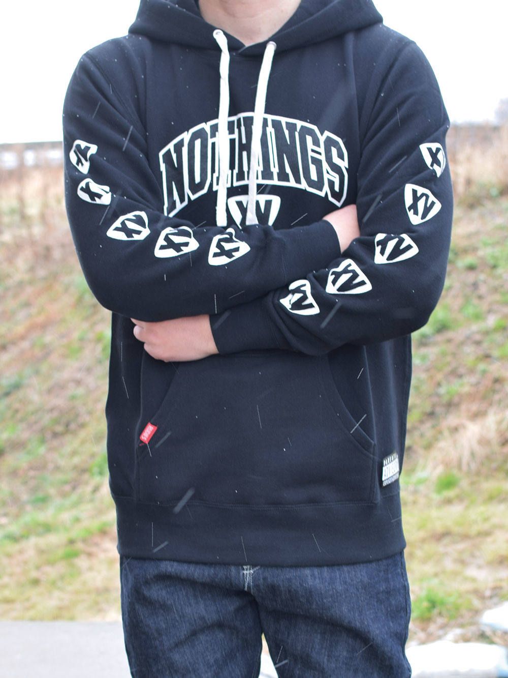 "Nothing's Carved In StonexRUDIE'S COLLEGE HOOD SWEAT"