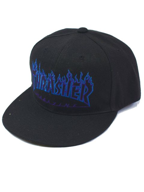 FLAME LOGO ポリエステルサージ平ツバキャップ