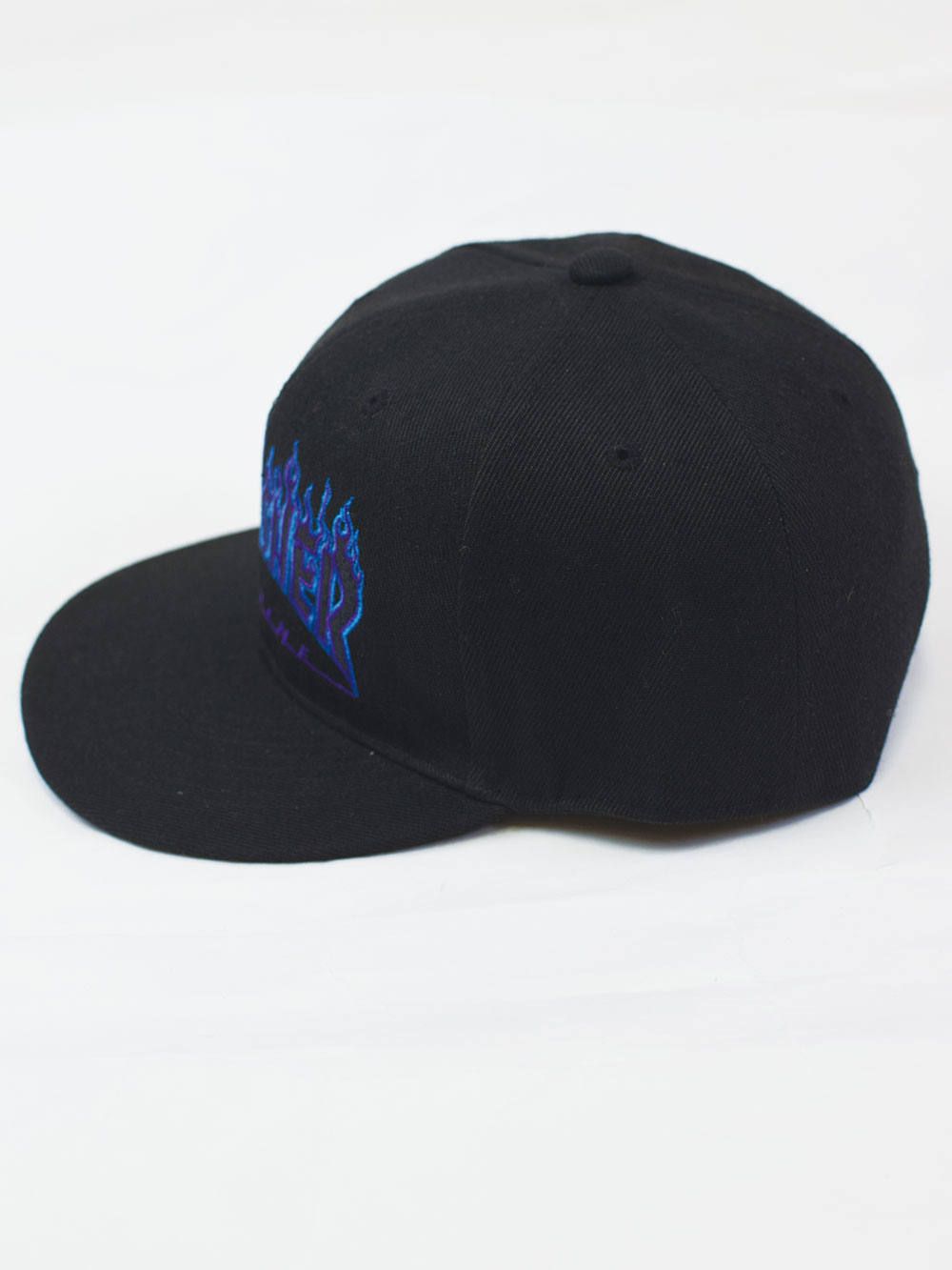 FLAME LOGO ポリエステルサージ平ツバキャップ
