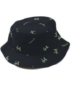 GONZ ART総柄プリント ツイルバケットハット