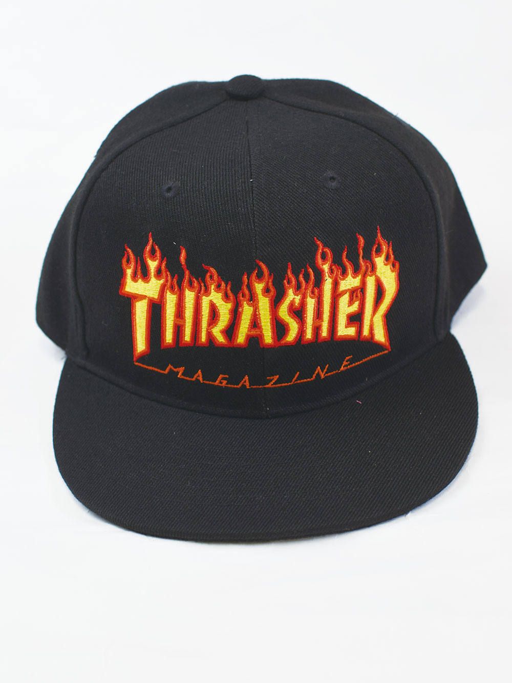 FLAME LOGO ポリエステルサージ平ツバキャップ