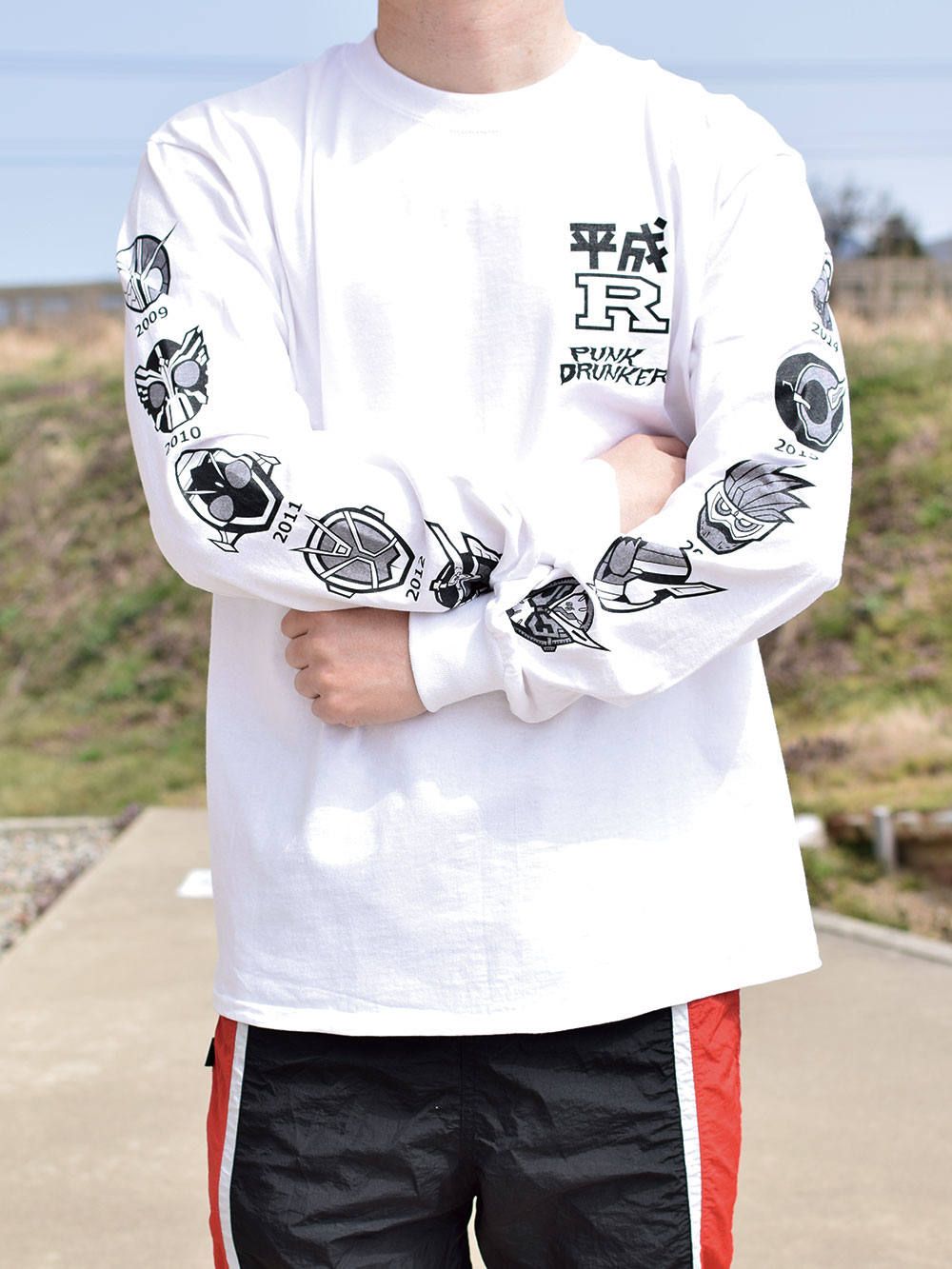 [PDSx仮面ライダー] 平成ライダー顔ロンTEE(2009〜2018ver.)