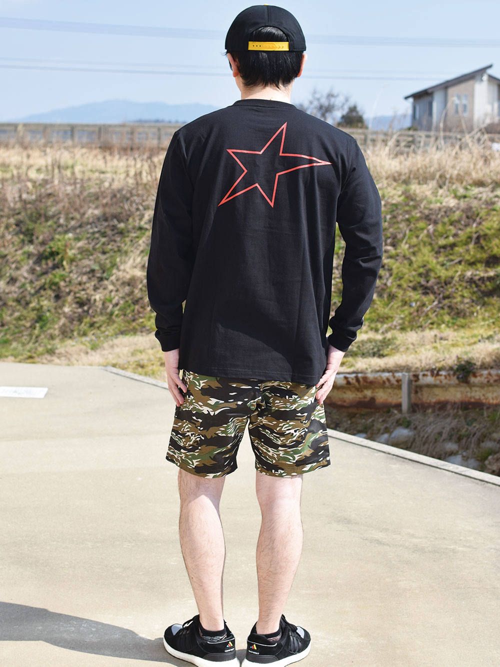 rg logo with big star L/S tee