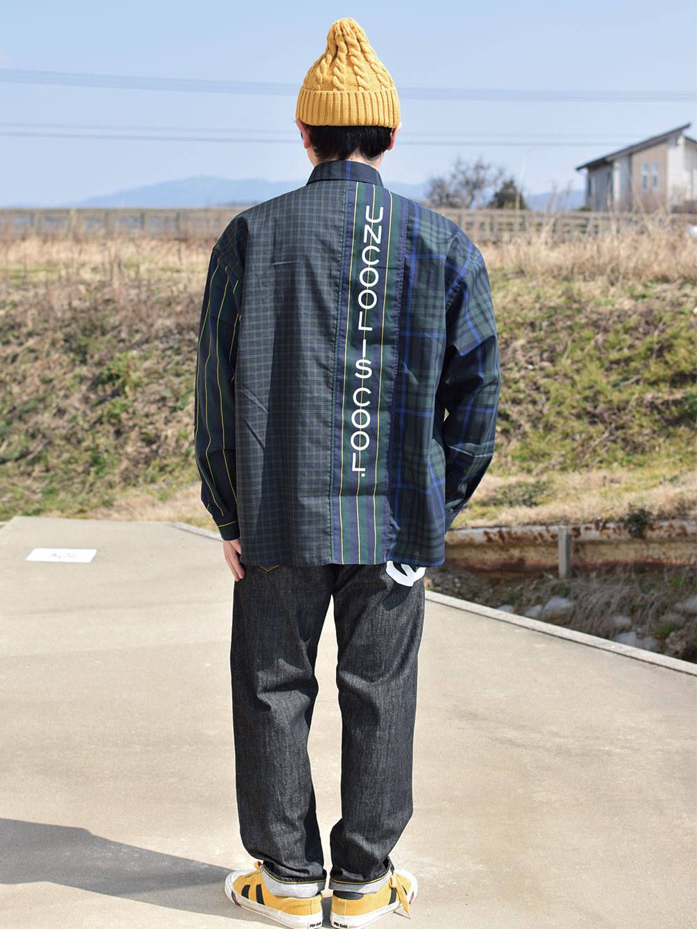 チェックx2 ストライプシャツ