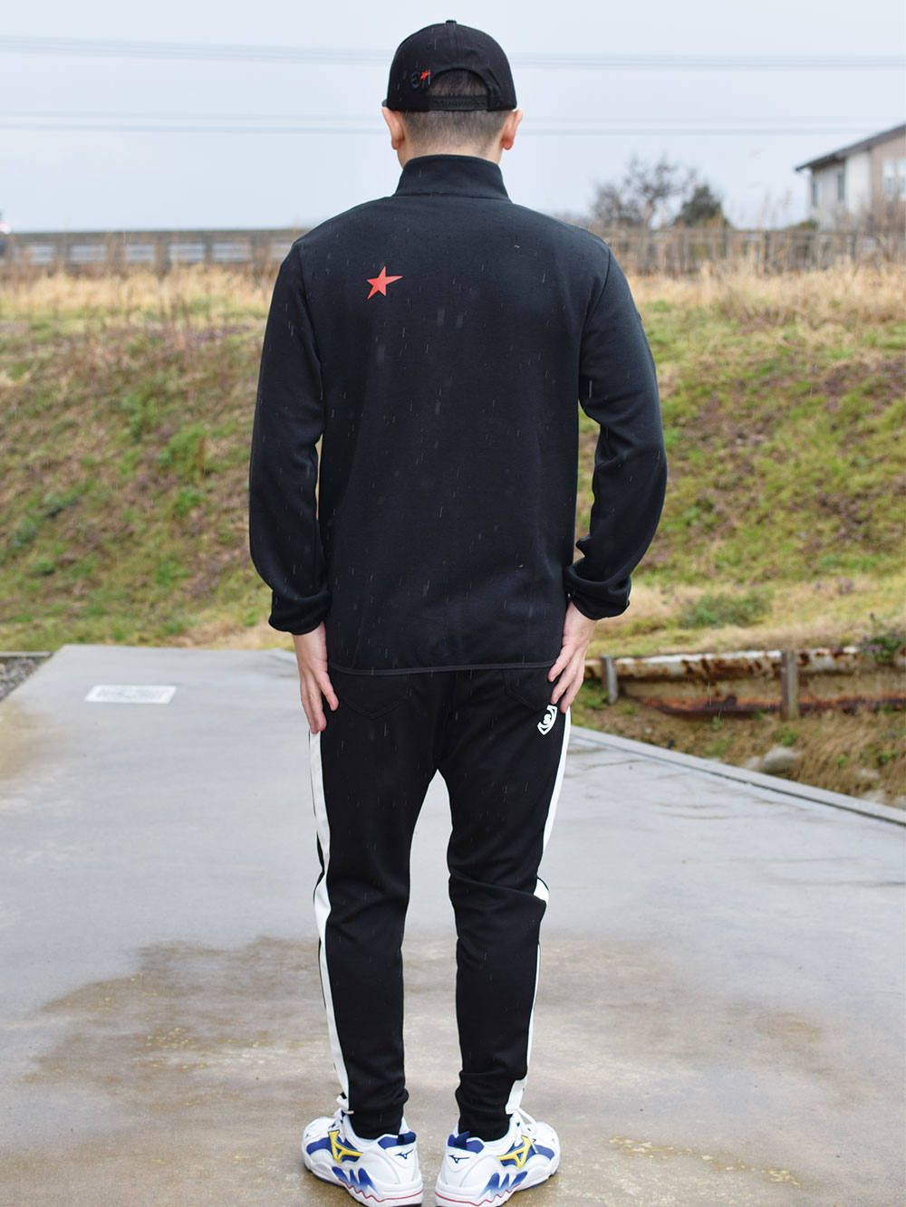 rg jersey zip up crew
