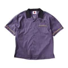 武士開衿刺繍シャツ