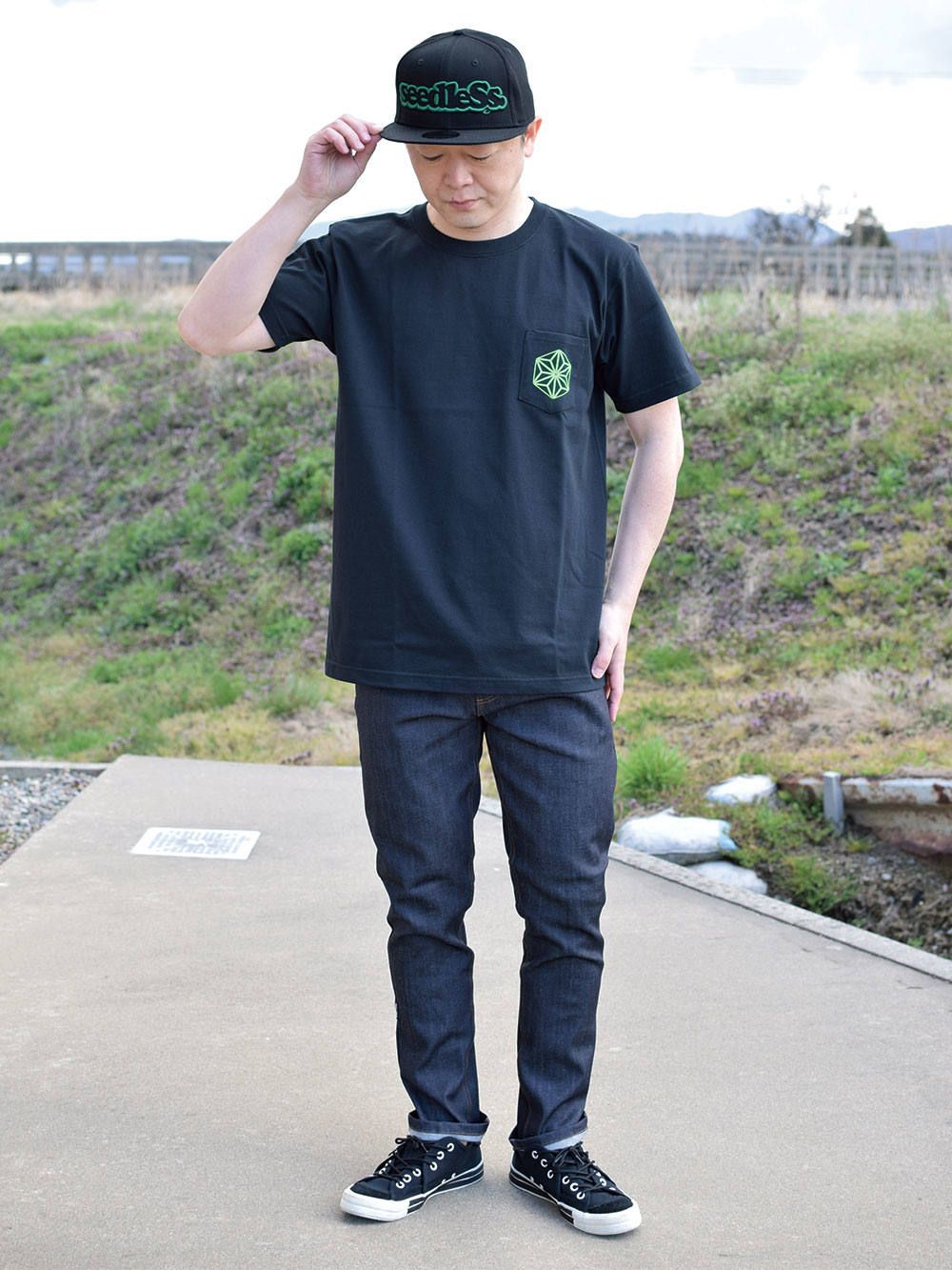 sd fluorescence cannabis pocket s/s tee