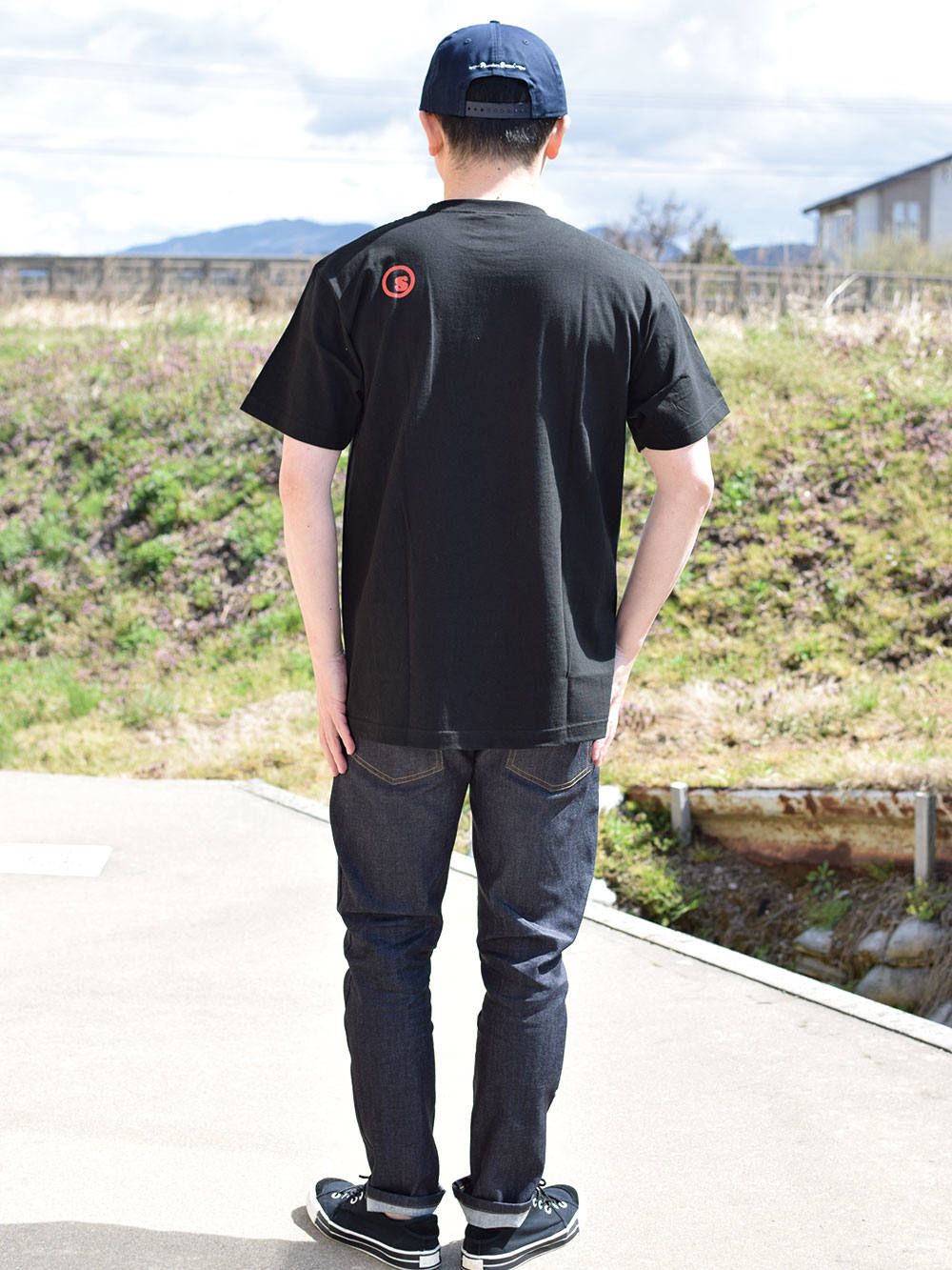 sd stripe box logo s/s tee