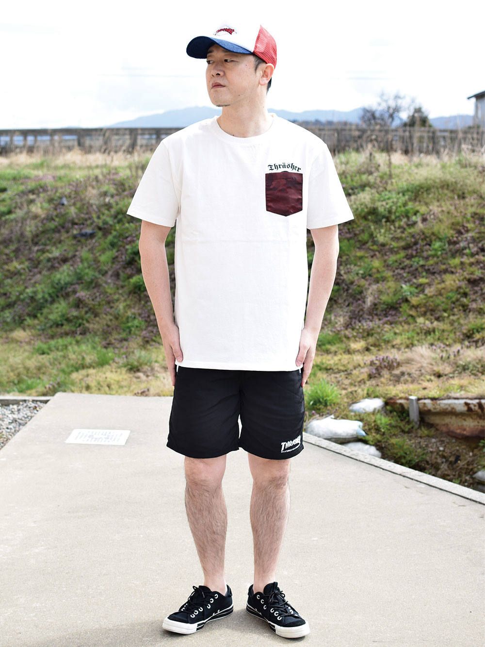 SKULL CAMO POCKET-TEE