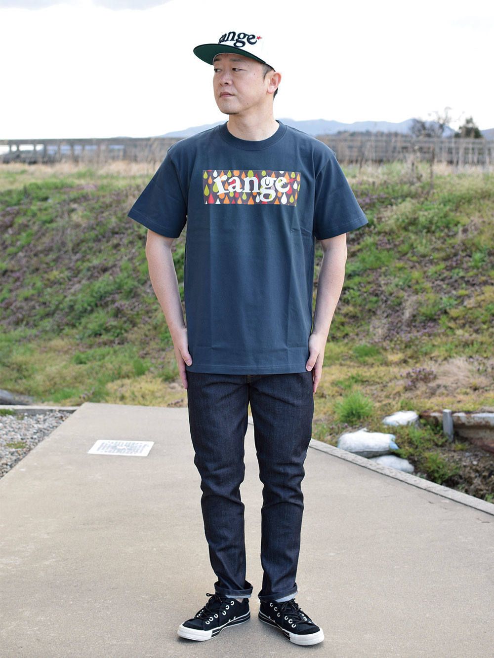 water drop box logo s/s tee