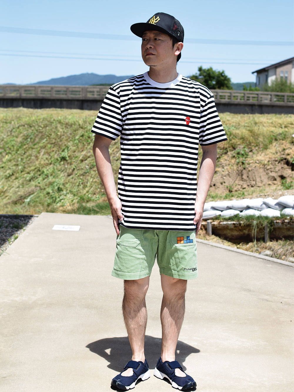 目ぱっちりボーダーTEE / 細