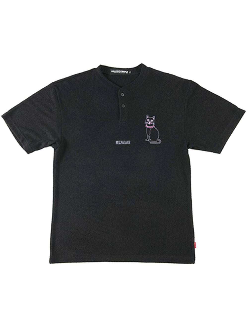 HENLEY NECK-TEE