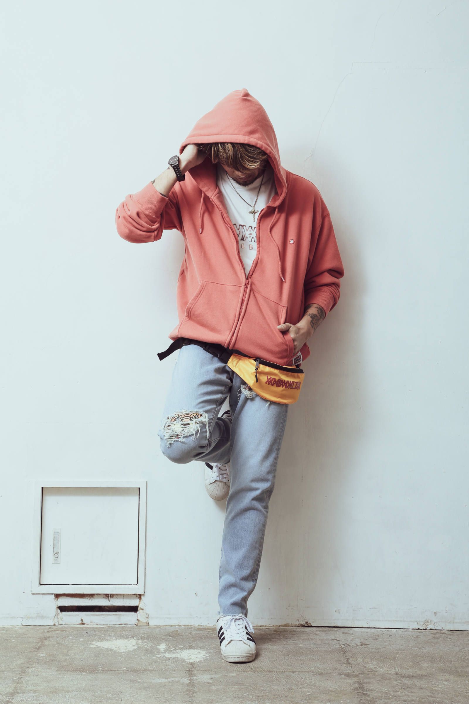 ZIP-UP HOODIE-Discharge