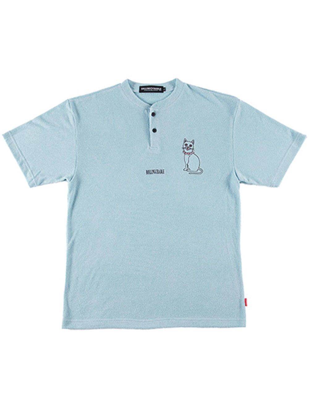 HENLEY NECK-TEE