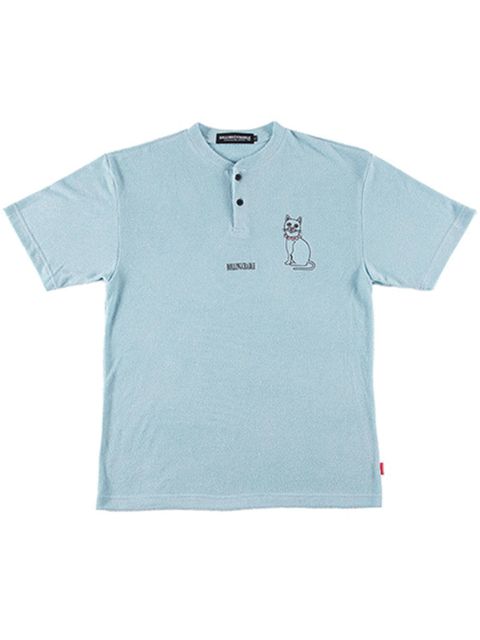 HENLEY NECK-TEE