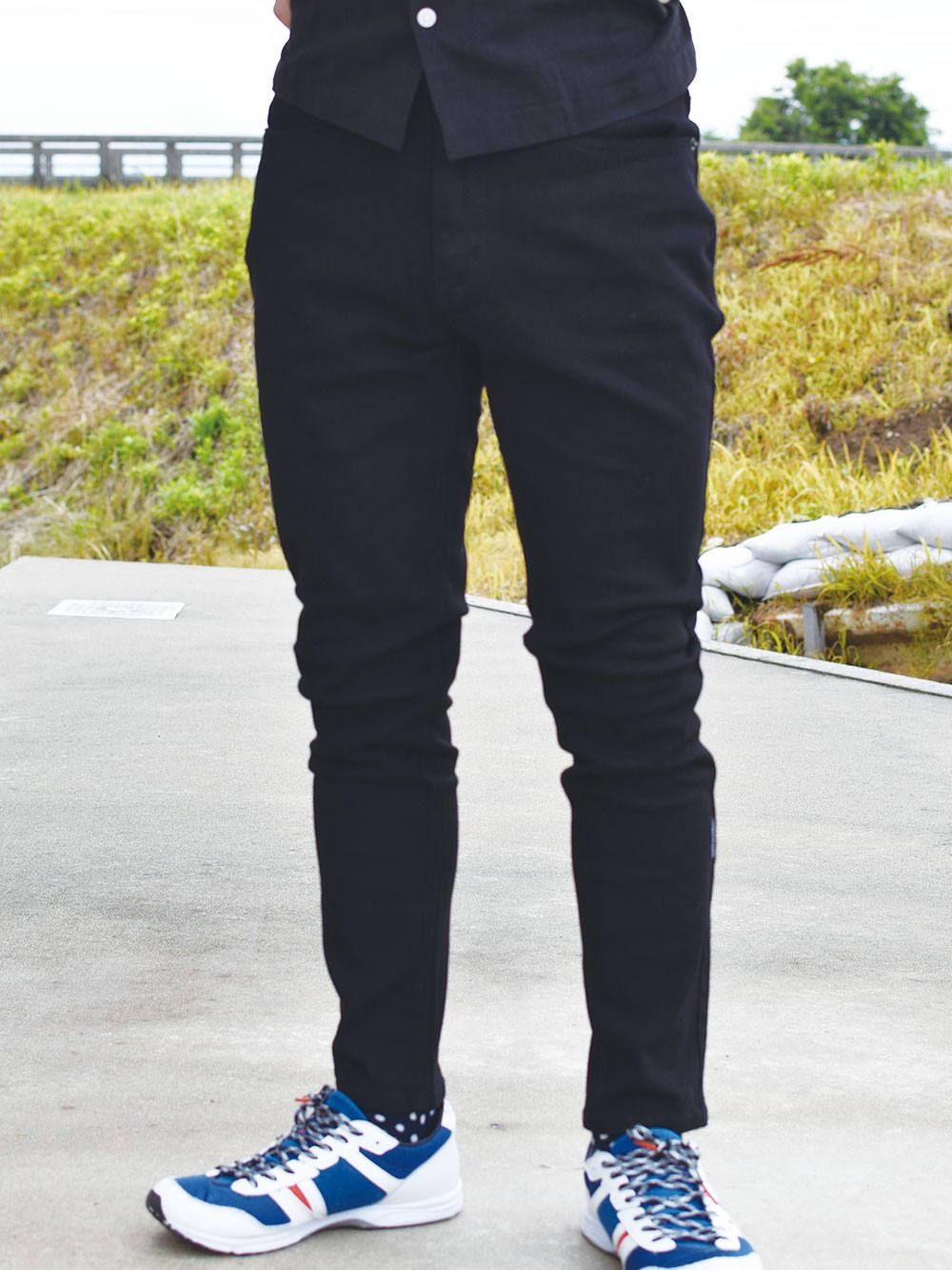 sd stretch skinny black denim pants