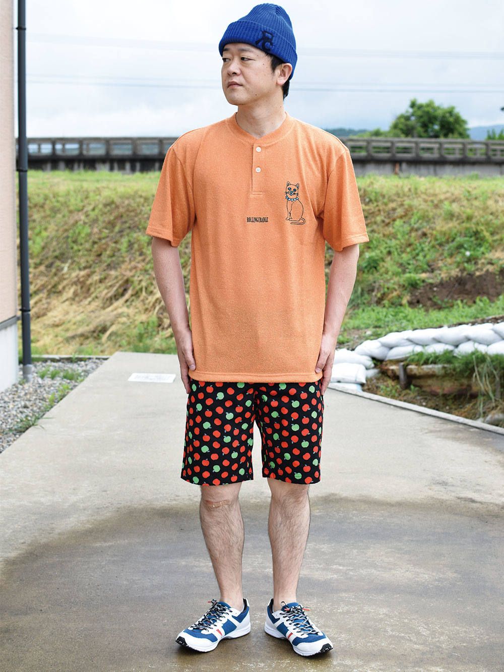 HENLEY NECK-TEE