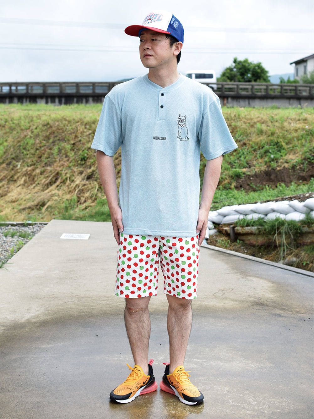 HENLEY NECK-TEE