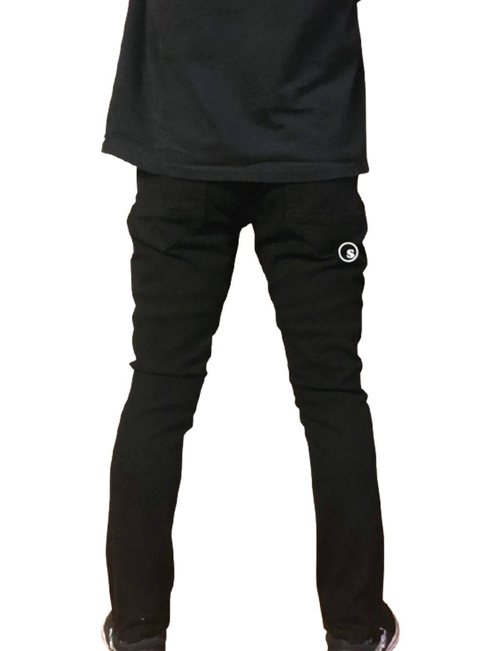 sd stretch skinny black denim pants